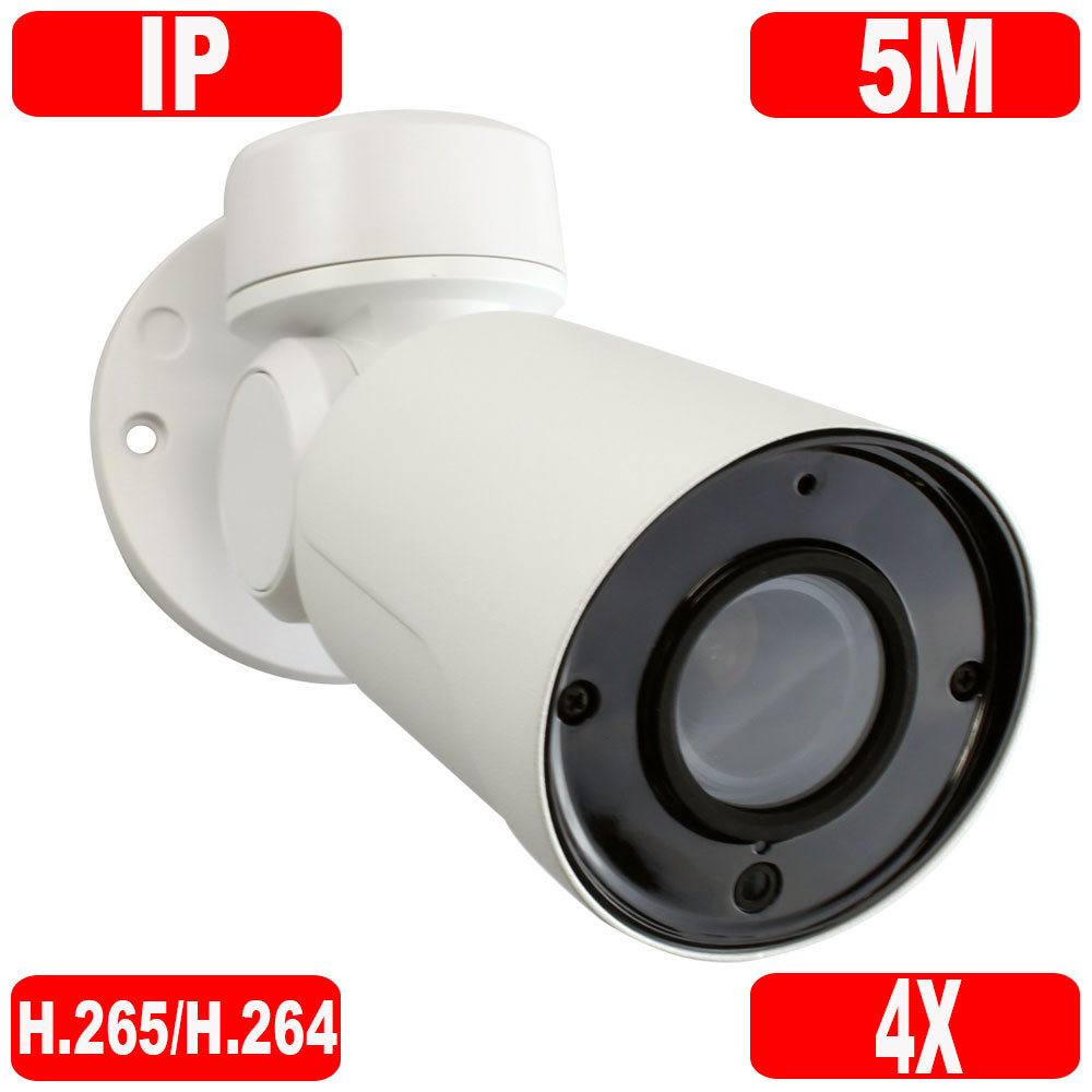 GW 5MP 1920P Pan Tilt Zoom HD IP PoE 4X Optical Zoom Security Bullet PTZ Camera