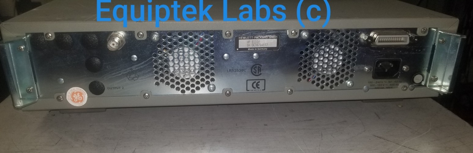 HP 8110A Pulse Pattern Generator 150 MHz Dual output Adjustable Rise/Fall TESTED