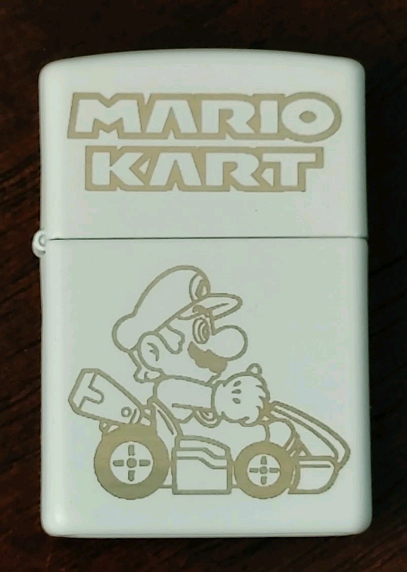 Custom Mario Kart Lighter, White, Fully Customizable Switch 2 Collectible