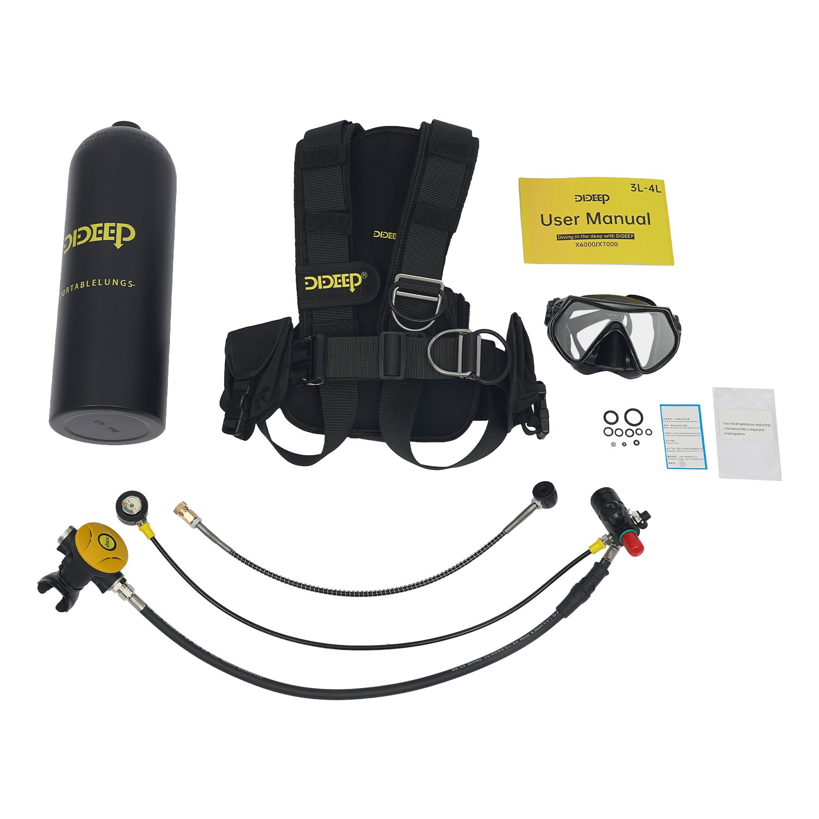 Scuba Tank Kit 4L Diving Scuba Tank Diving Equipment Scuba Tank For Snorkeling