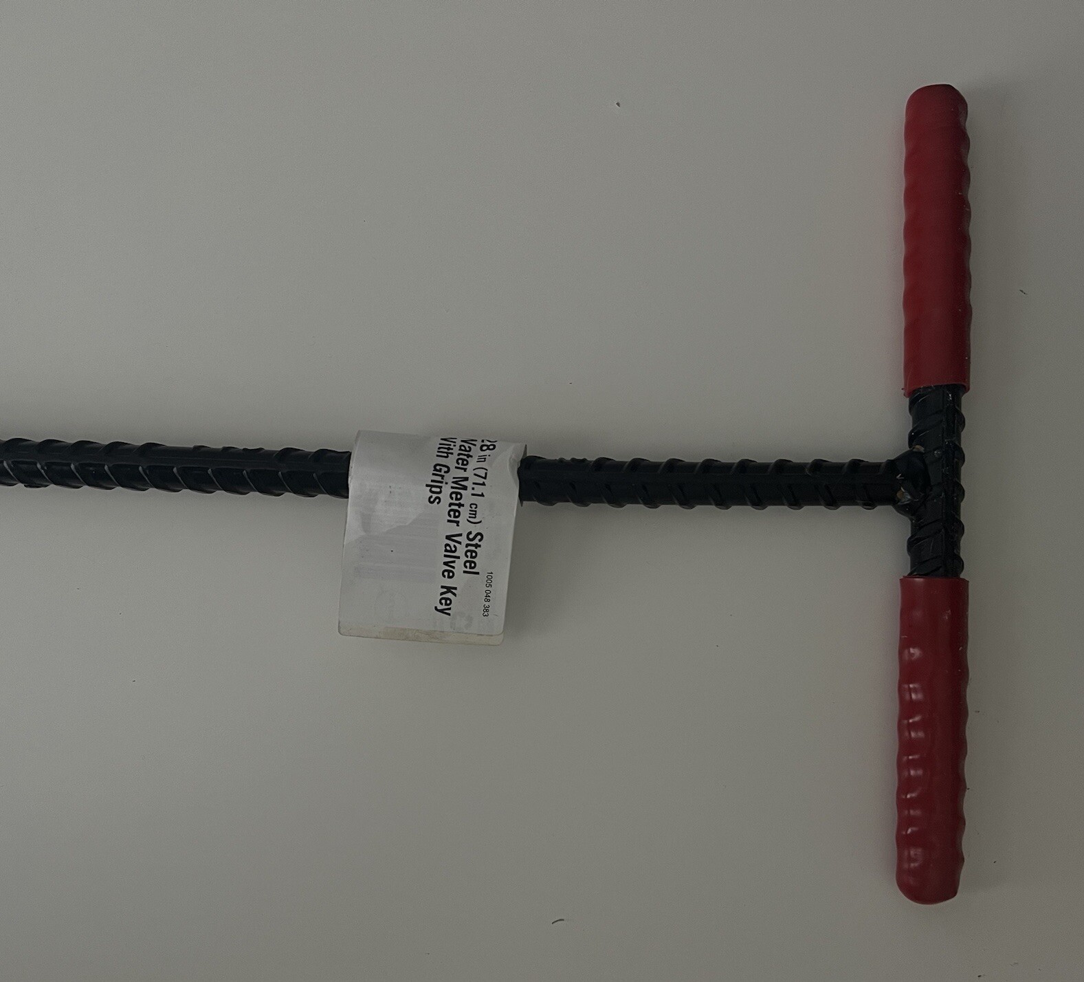 28 Inch Solid Steel Water Meter Valve Key with Grips Water Main Shut Off Tool