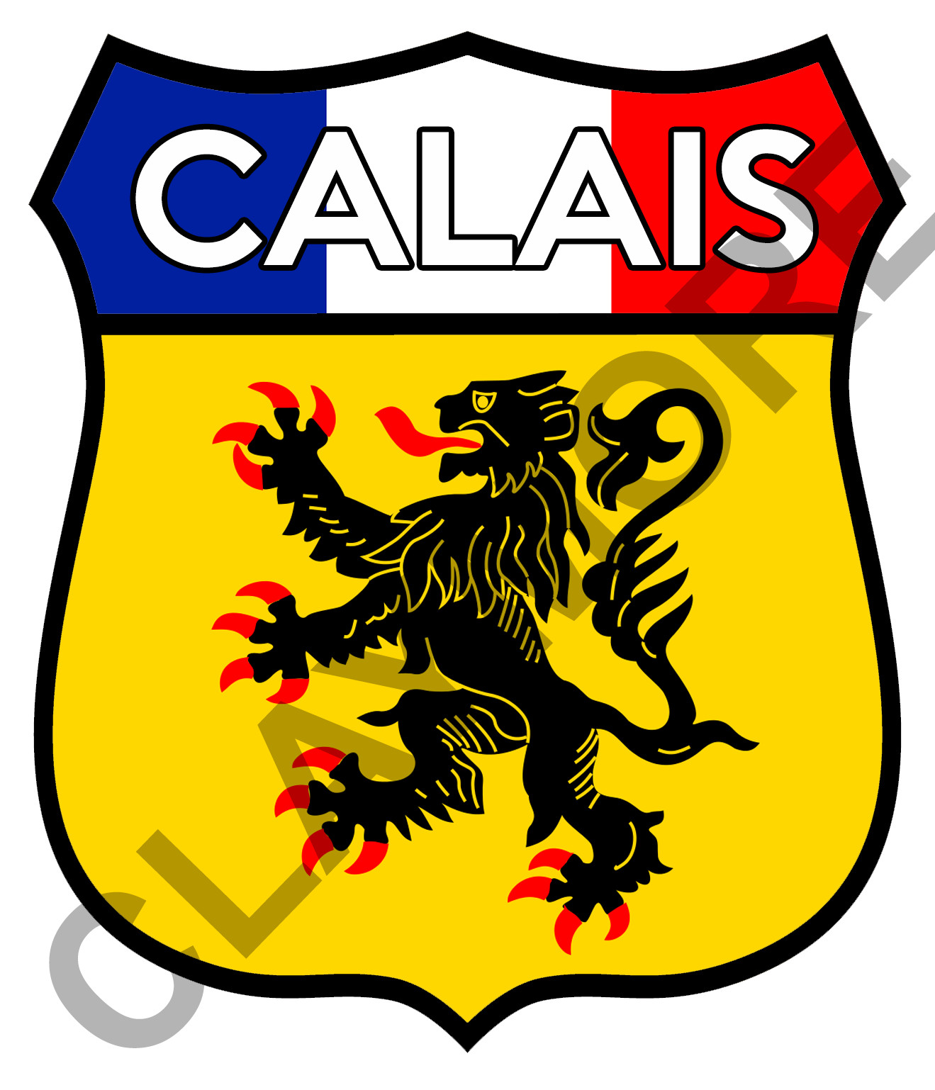 CALAIS France Paris French car sticker camper van Motorcycle truck