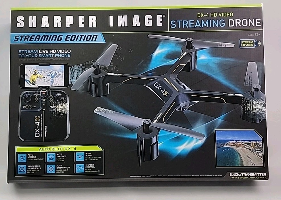 Sharper Image DX-4 HD Video Streaming Drone Edition w/ Batteries