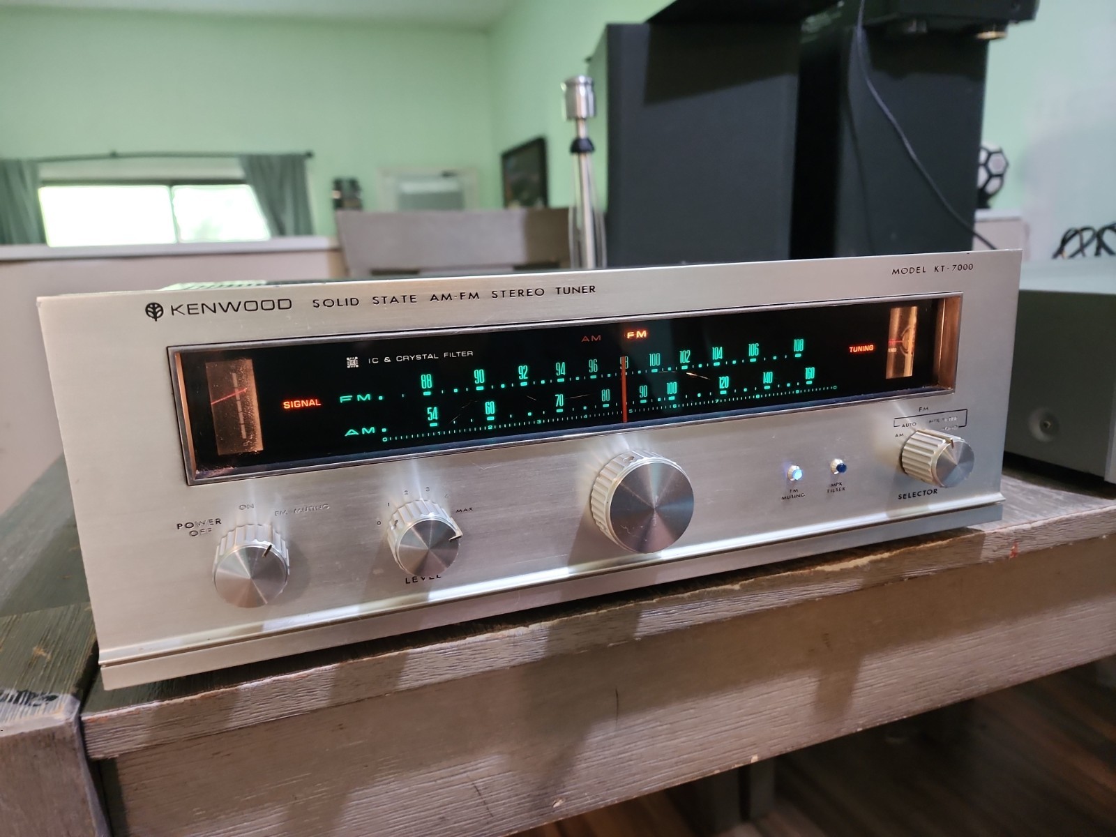 KENWOOD KT-7000 Solid State Am-Fm Stereo Tuner- Tested Working