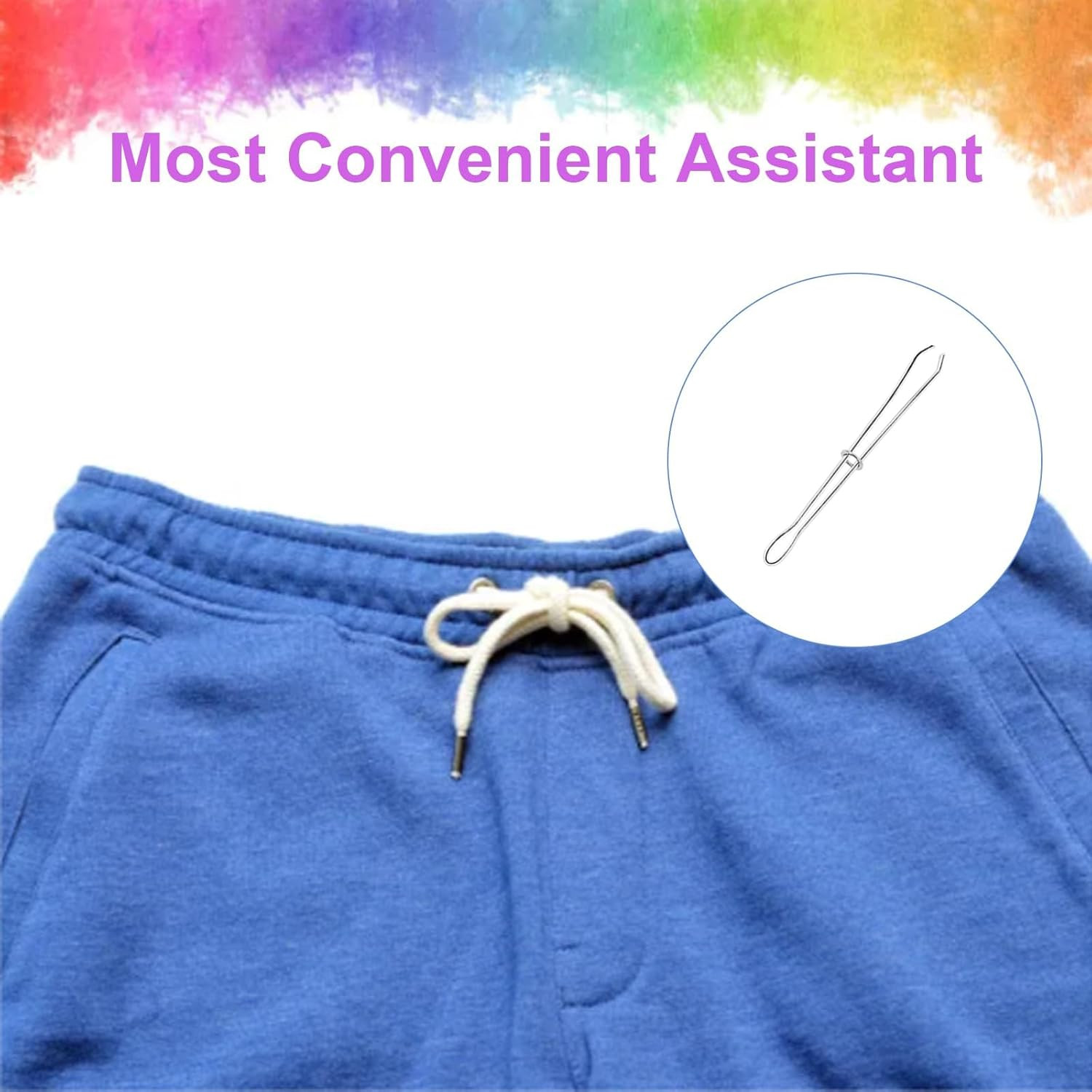 4 Pcs Bodkin Drawstring Threaders,Metal Drawstring Threader Tweezers Easy Quick