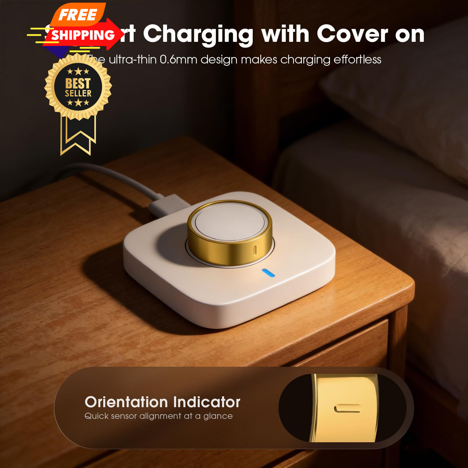 High-Gloss Plated Covers Compatible with Oura Ring Size 11, Gold+Retro Gold