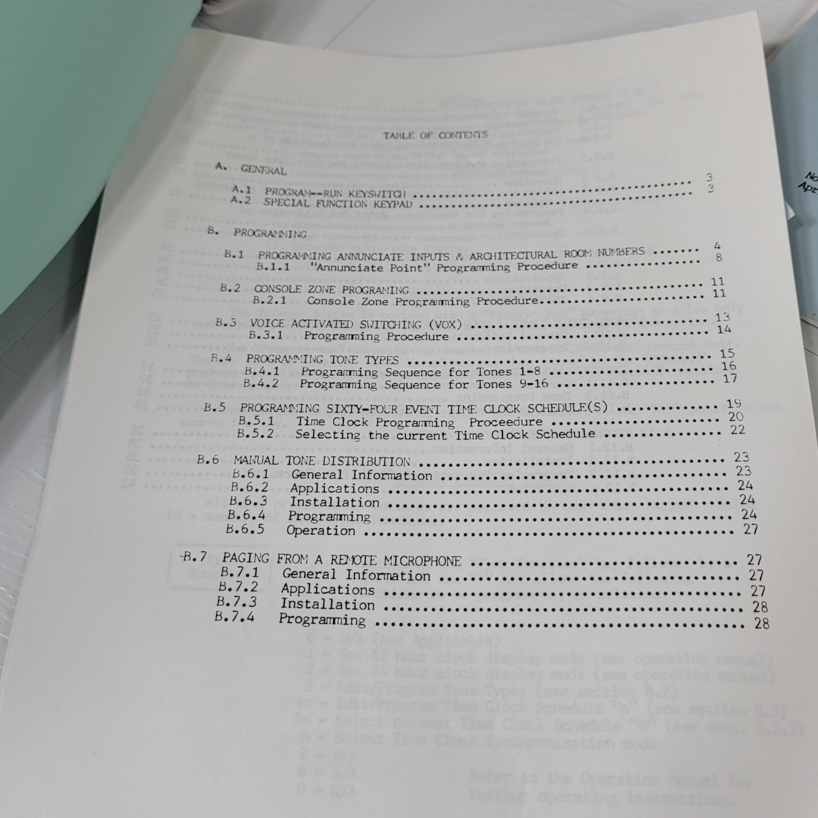 Telecor I Administrative Communications System Programming Instruction Manual