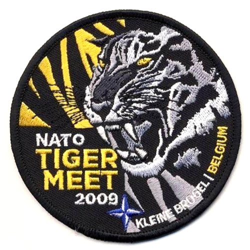 NATO TIGER MEET NTM vêlkrö PATCH: OFFICIAL NTM 2009 KLEINE BROGEL BELGIUM LOGO