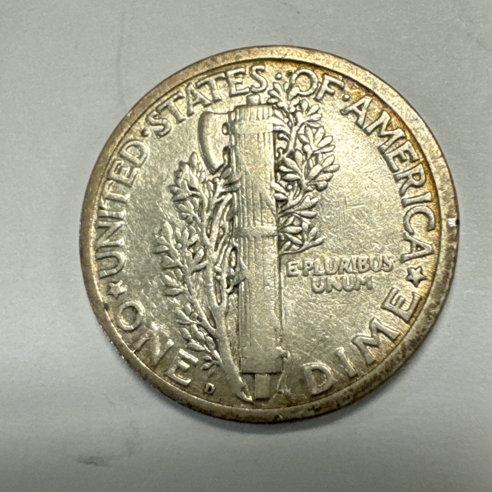 1920-D Mercury Silver Dime XF
