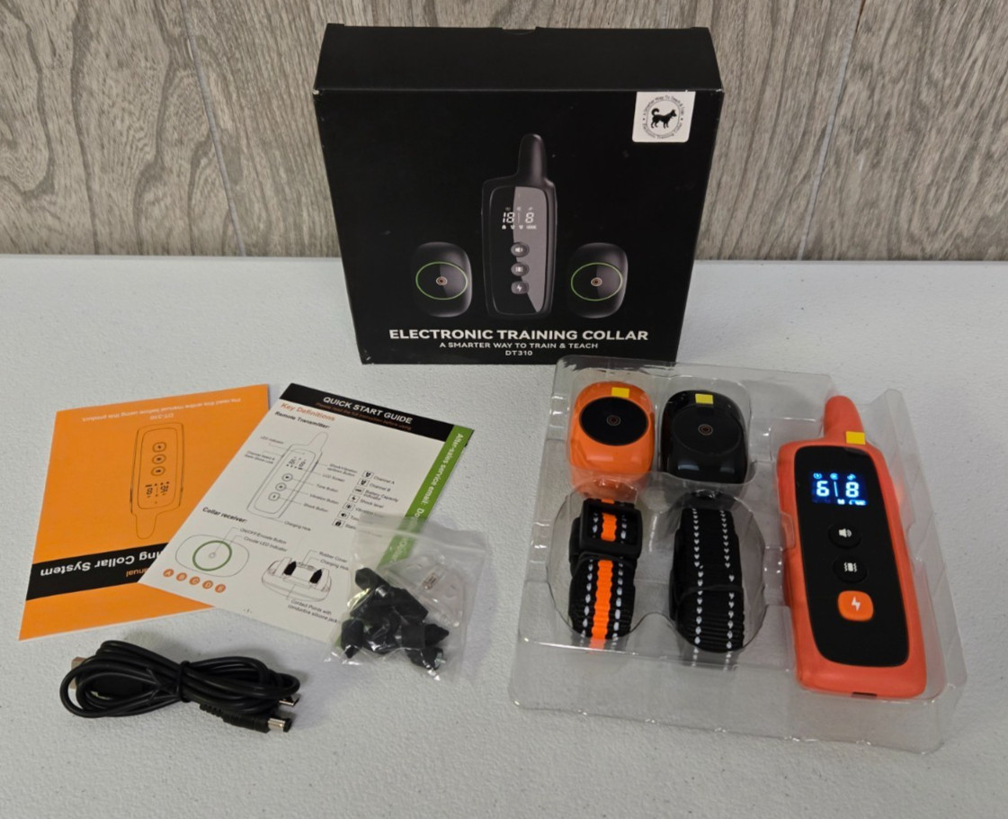 Woehraed 2PACK Dog Electric Training Collars Remote Waterproof E-Collar - Orange