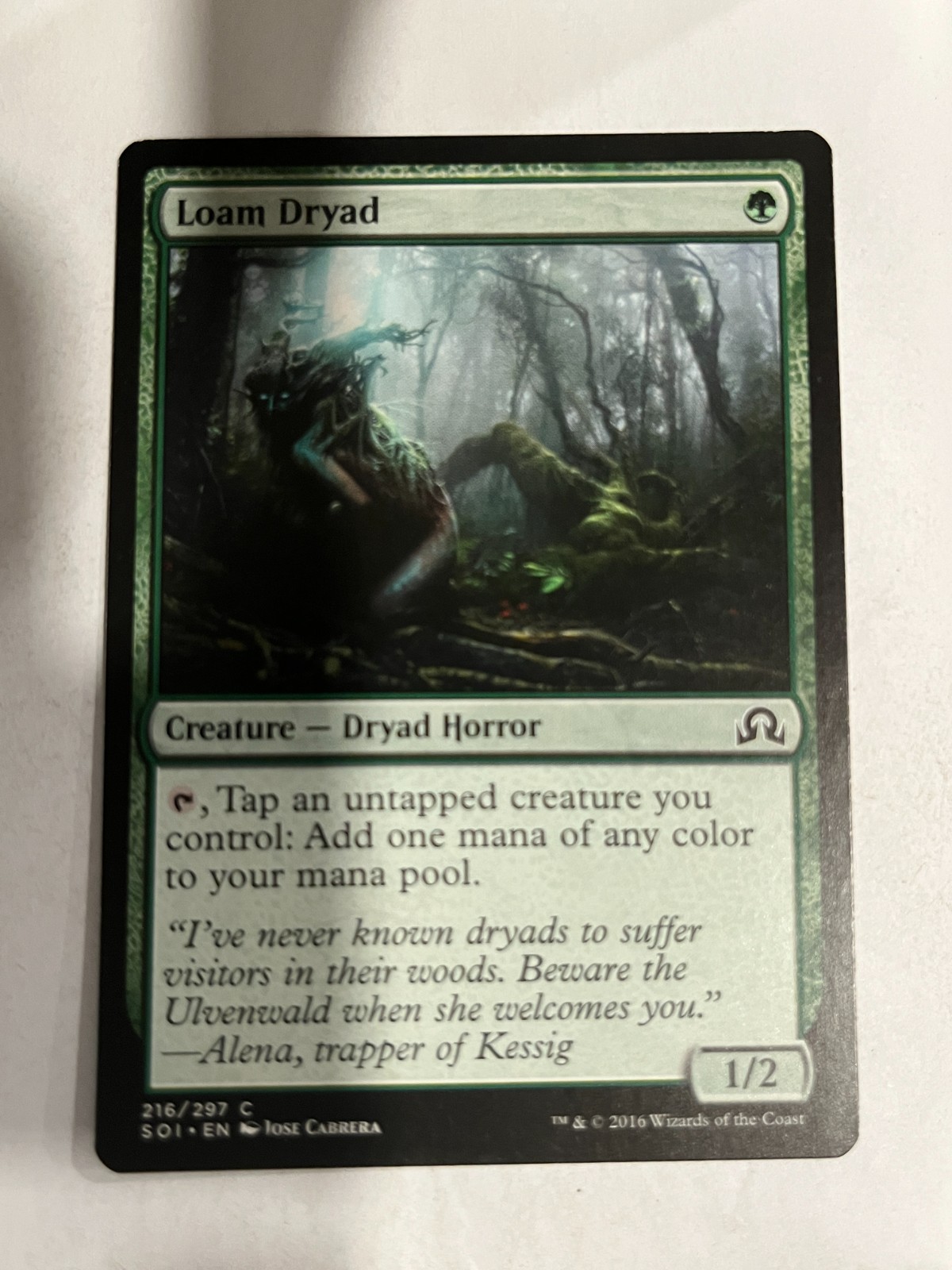 Loam Dryad - Shadows over Innistrad - Magic the Gathering MTG Nice!
