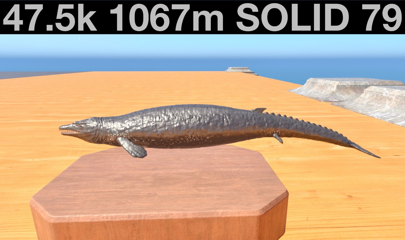 47.5k 1067m Solid 79 Basilo Ark Survival Ascended ASA PVE Basilosaurus