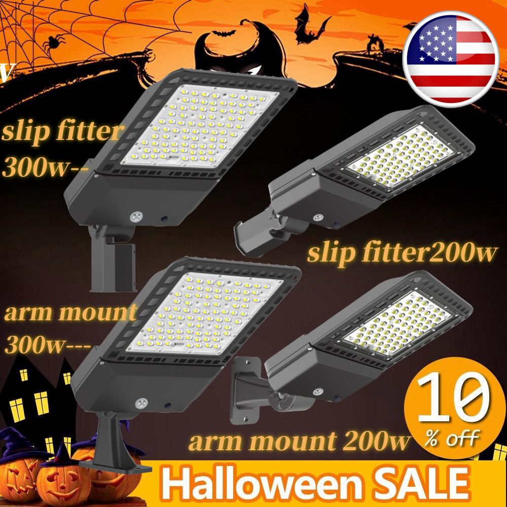 LED Shoebox Parking Lot Lights-300W 200W Commercial Outdoor Area Street Lighting