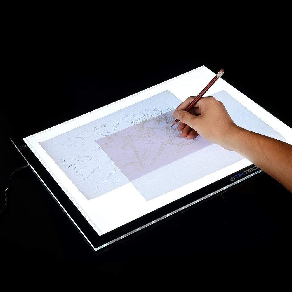 A4 Ultra-Thin Portable LED tracing Light Box Dimmable Brightness A4P, Black