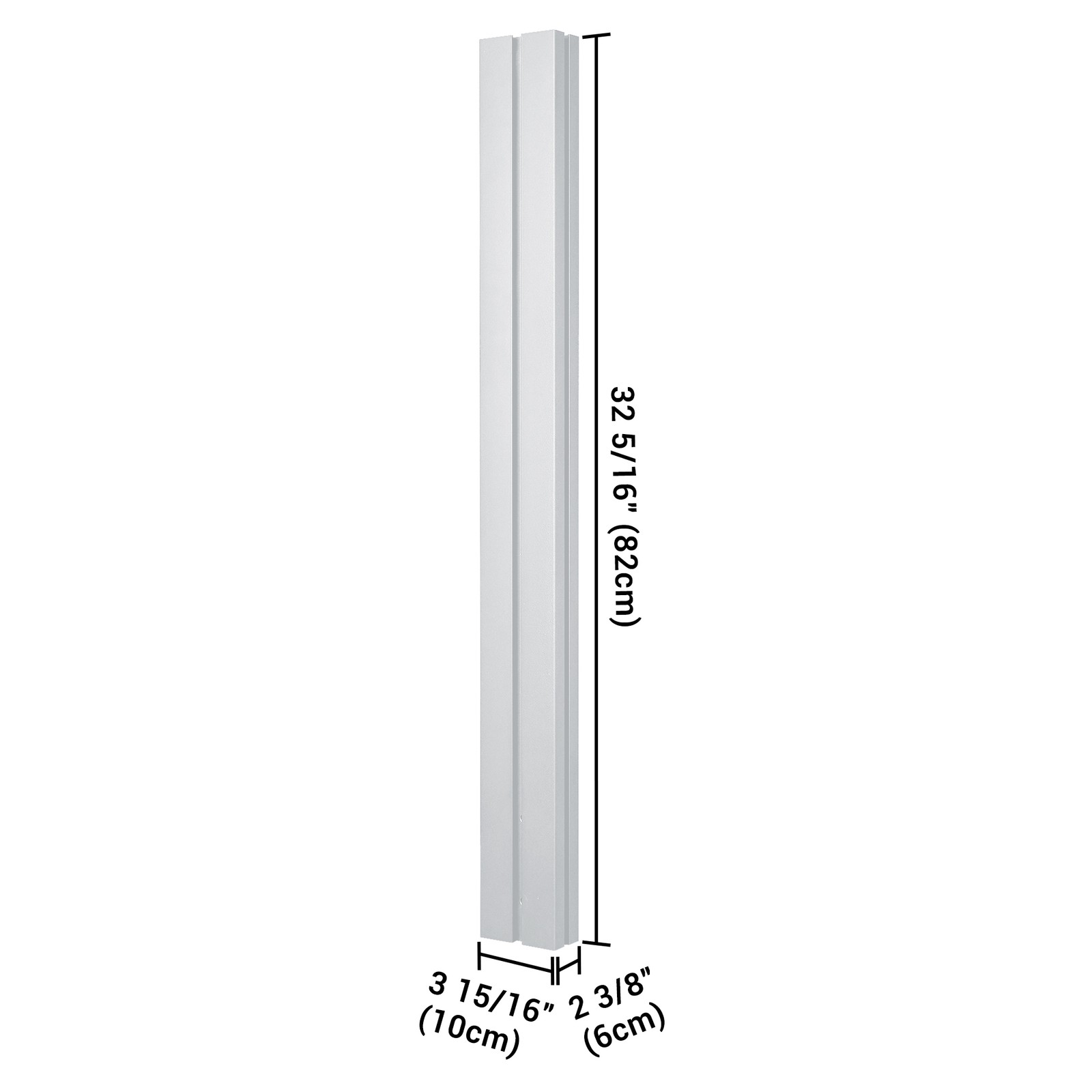 Yescom Extension Pole Support Pole for PC Mobile Cart Trolley Office Silver