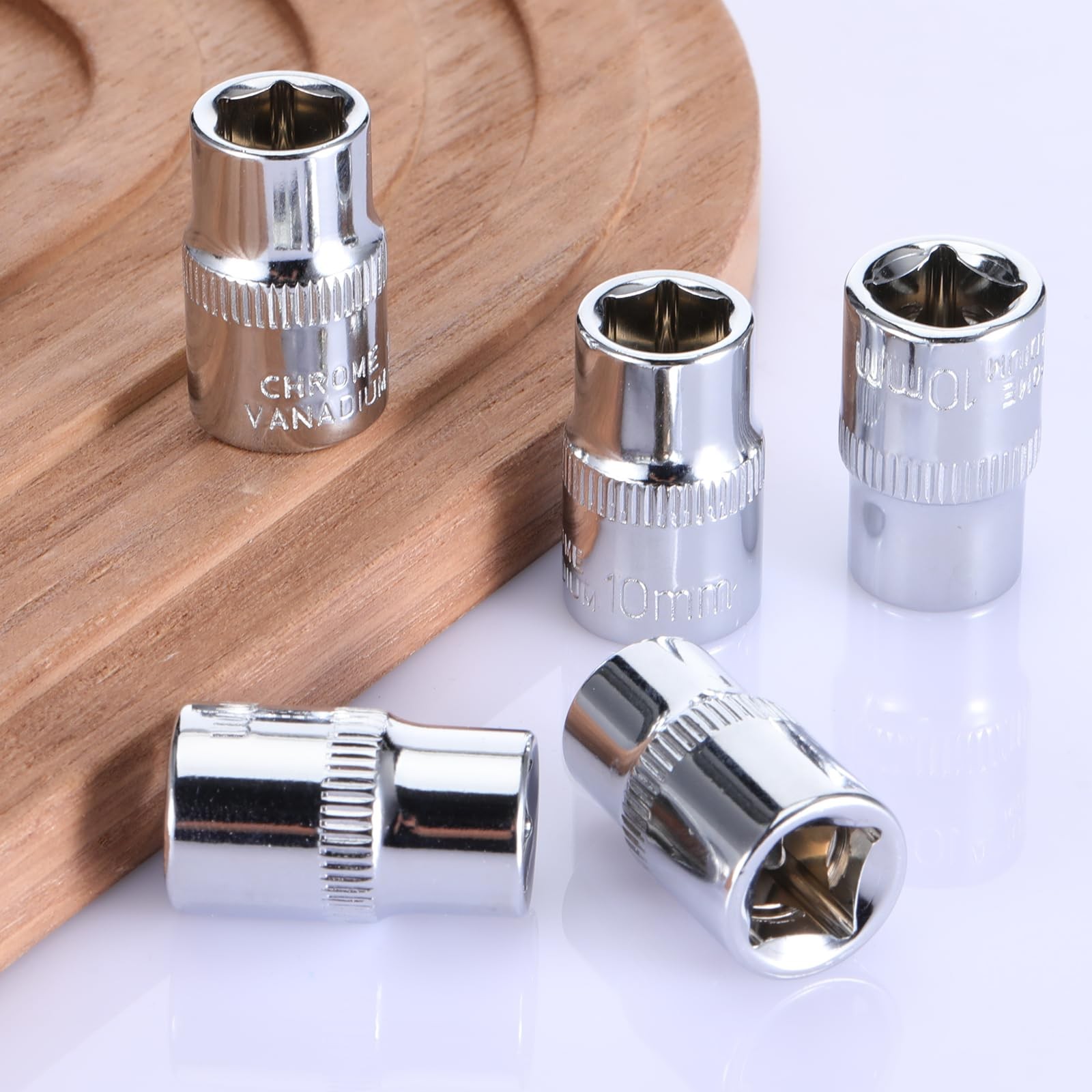 12 Pack 3/8-Inch Drive Impact Socket 10mm Socket Set Shallow Sockets Metric M...