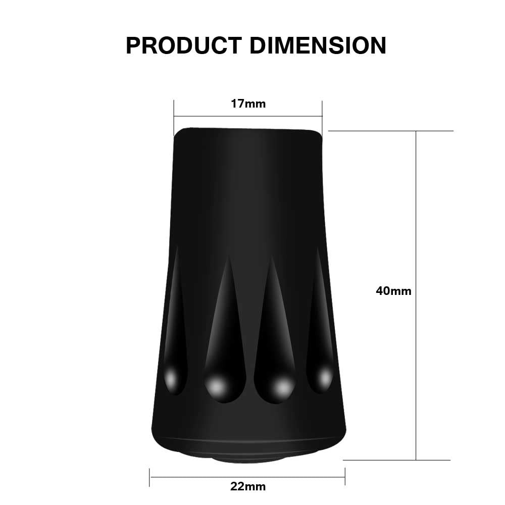 Trekking Pole Tips Protectors Walking Stick Tips, Replacement Rubber Black