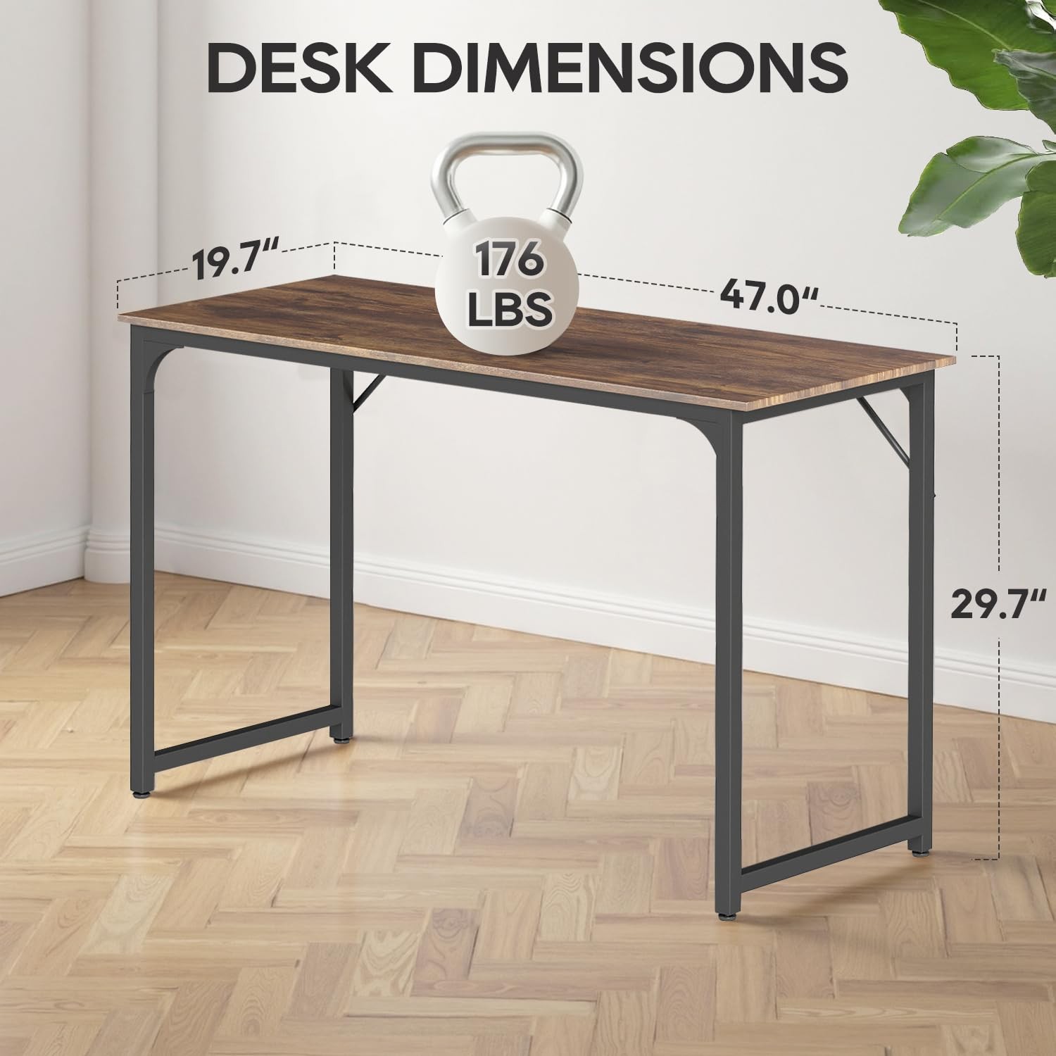 Computer Desk,47.2 inches Home Office Desk Writing Study Table Modern Simple Sty