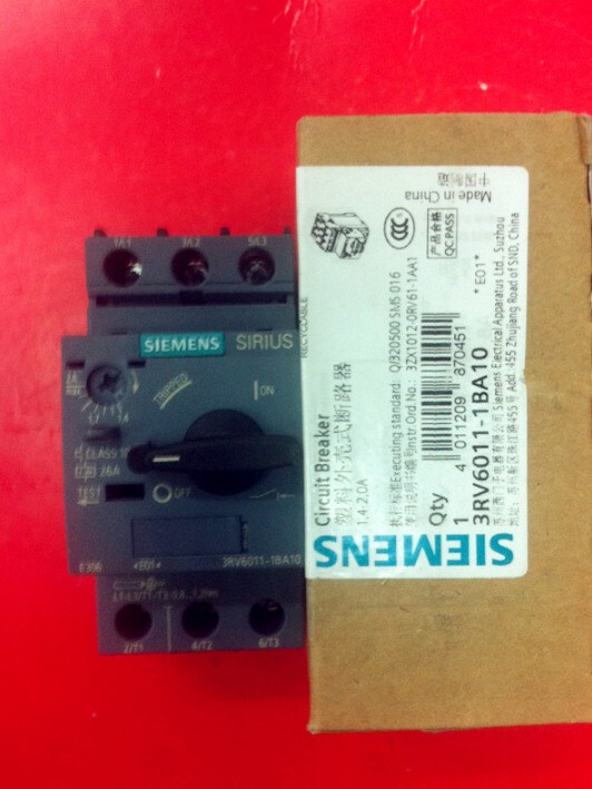 1PC New Siemens 3RV6011-1BA10 Circuit Breaker 1.4-2.0A In Box Brand Free Ship
