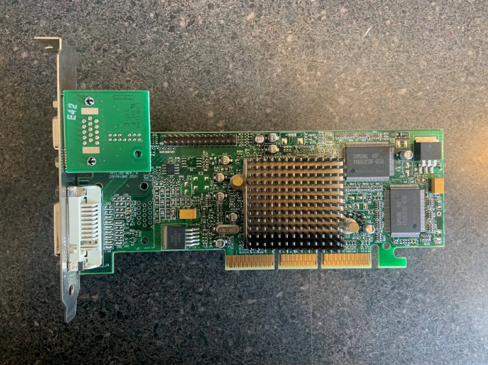 Matrox G550 AGP VGA+DVI Card G55+MDHAP32DB Video Card F7012-03