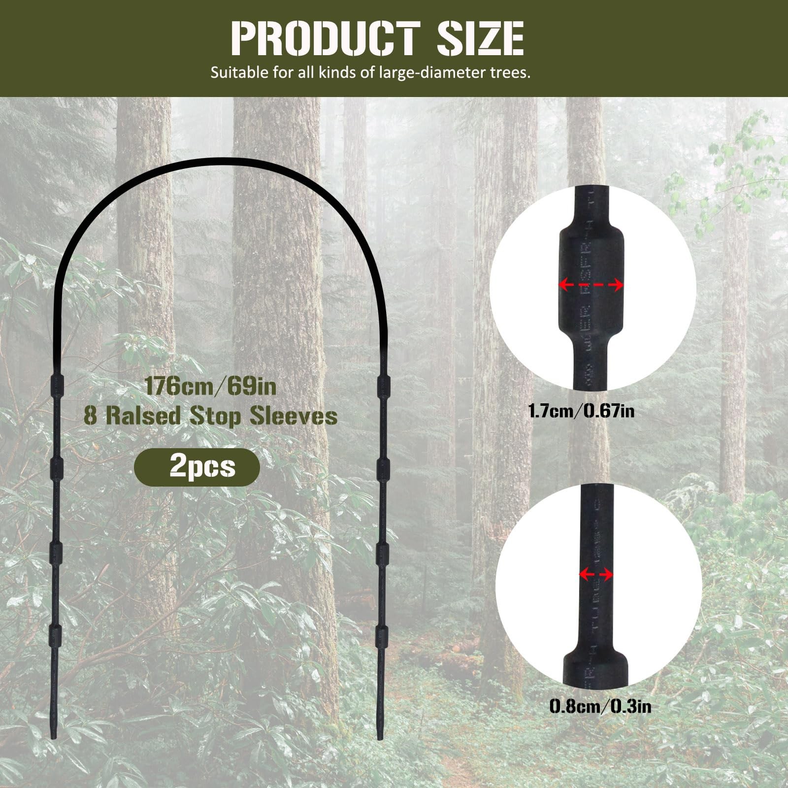 Replacement Tree Stand Cables, 2PCS Replacement Cables for Climbing Treestand...