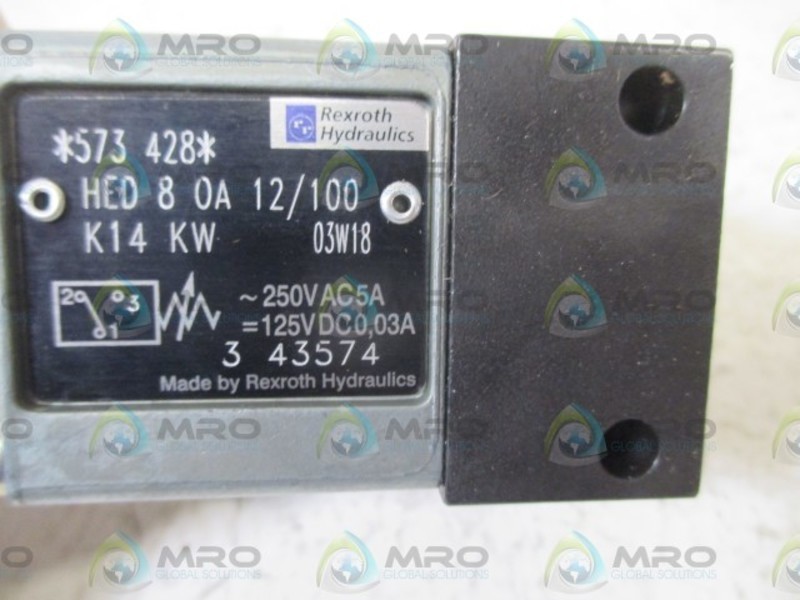 REXROTH HED80A12/100K14KW PRESSURE SWITCH UNMP