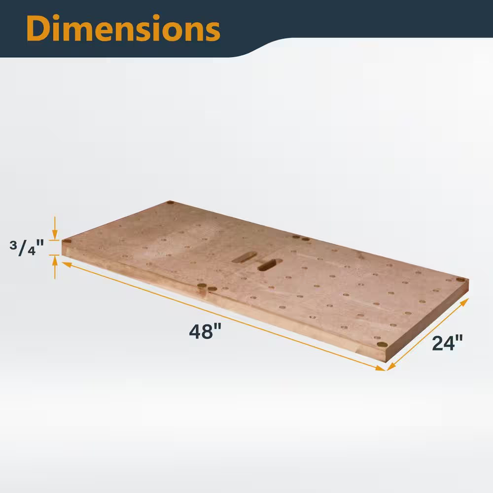 24 In. X 48 In. Arachni Flex, Foldable, Portable Workbench Tabletop with Pre-Dri