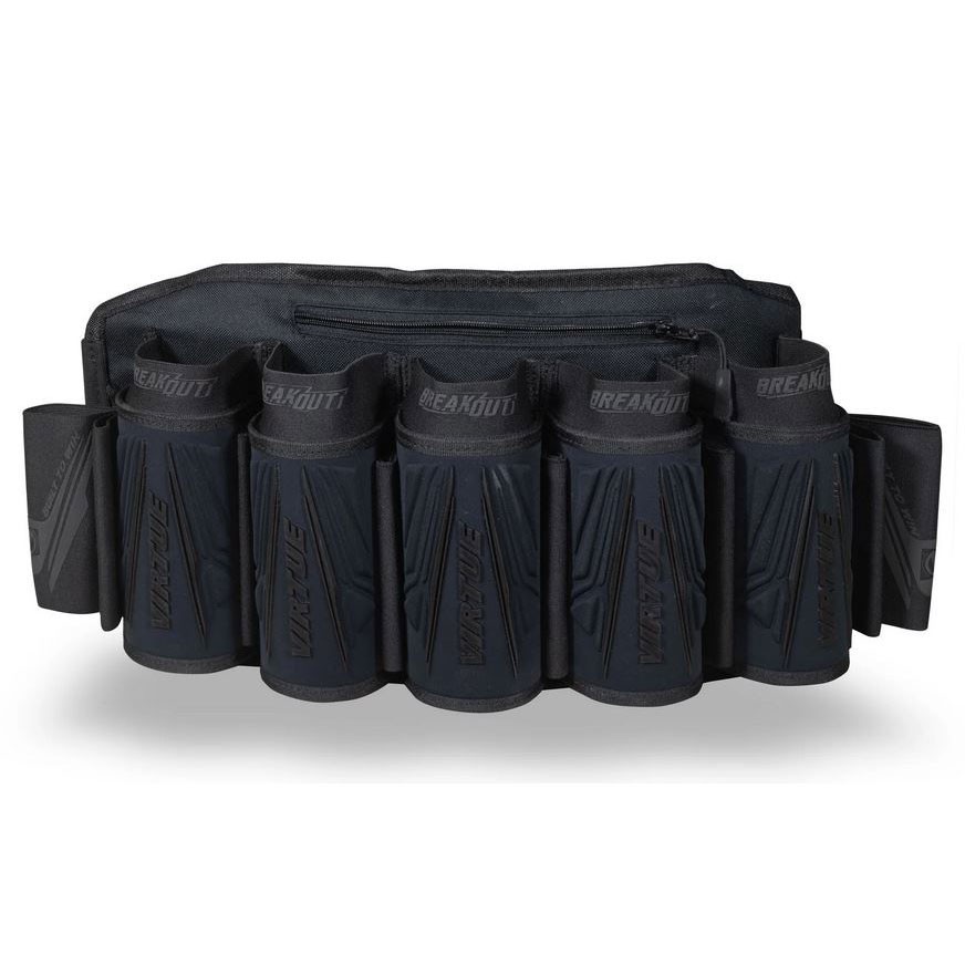 Virtue Paintball Breakout V2 5+8 Strapless Padded Pod Harness Pack All Black