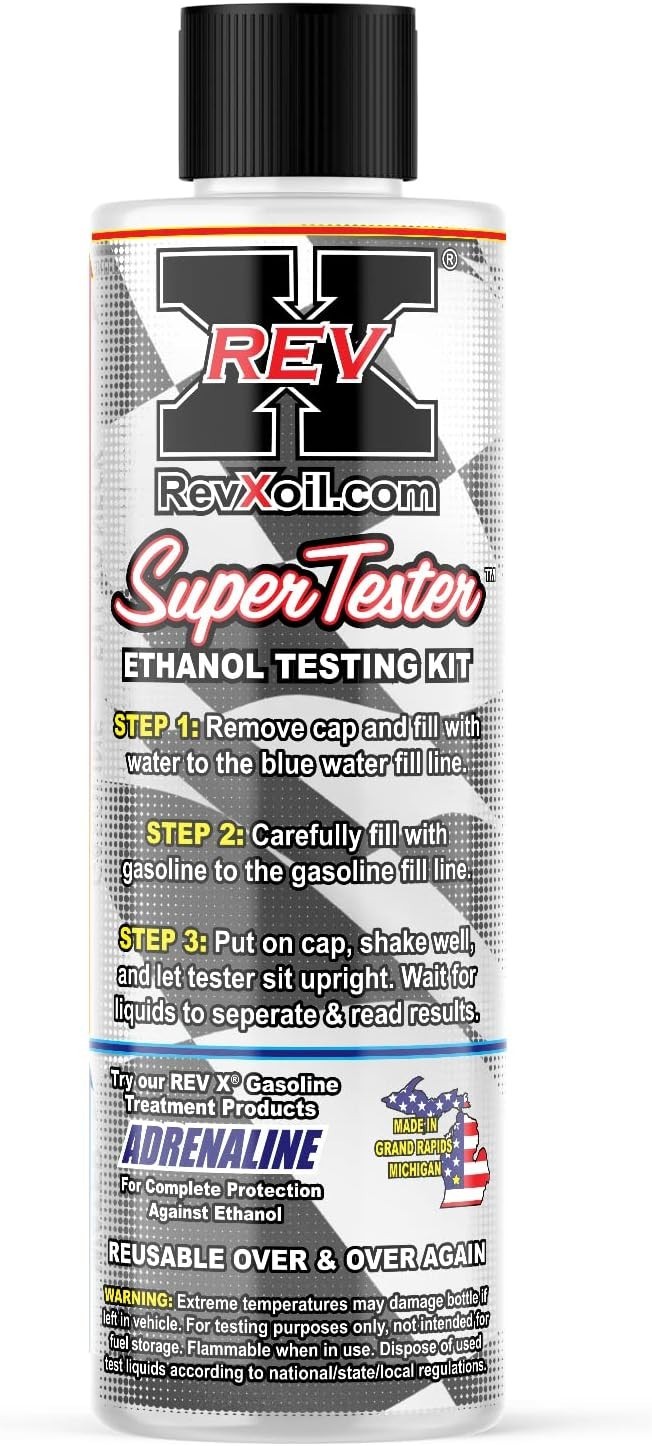 Reusable E85 Gasoline Tester with Easy Read Instructions for All Ethanol Levels