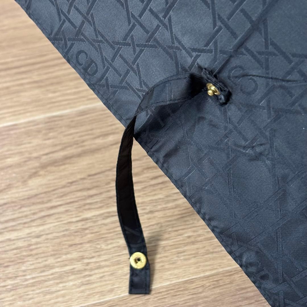 Christian Dior Folding Umbrella Black Authentic Luxury Umbrella Compact