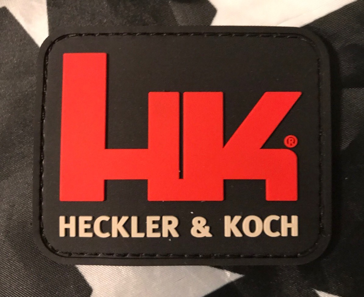 Heckler Koch HK LOGO Tactical Hk/Lp PVC BLACK Patch P7 P30 USP VP9 SPK5 ACU BDU
