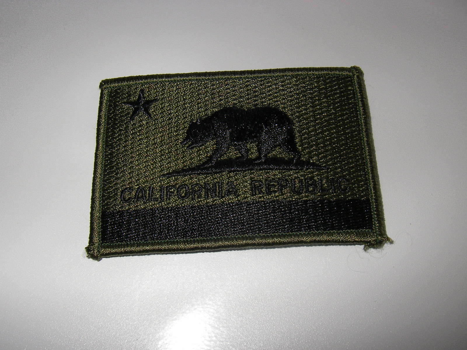 California Republic Flag Patch O. D. Green