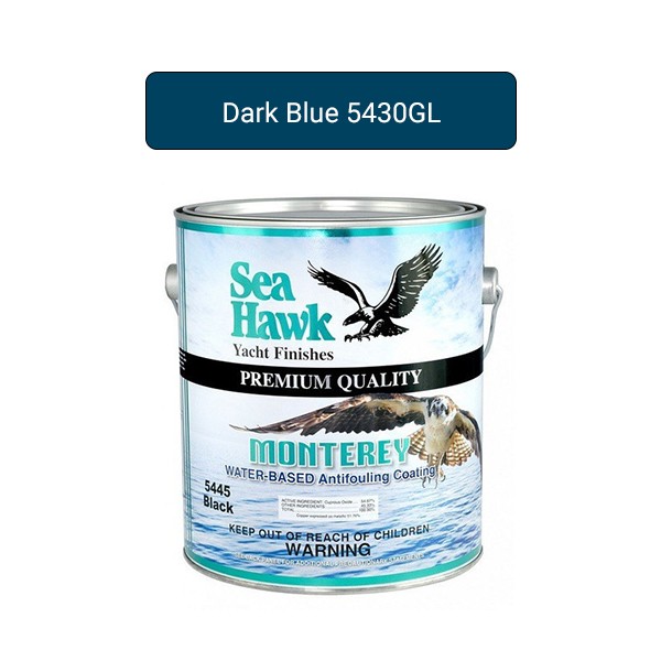 Sea Hawk Monterey Antifouling Ablative Bottom Paint Dark Blue Gallon 5430GL