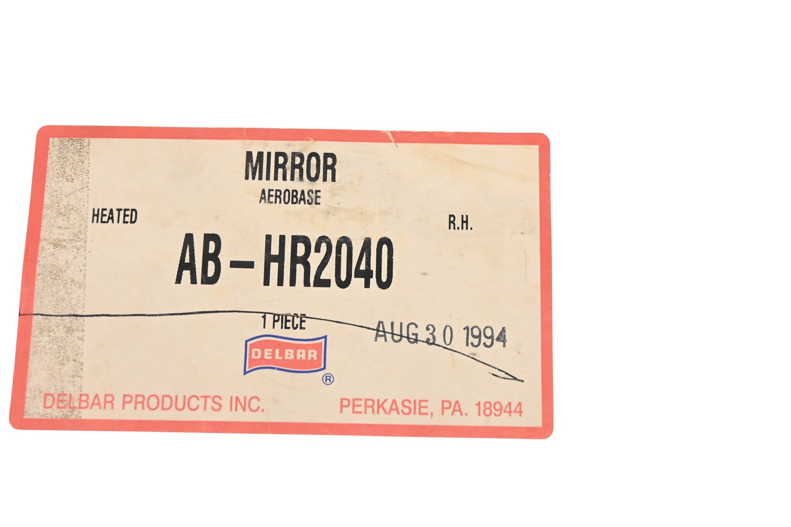Delbar AB-HR2040 Heated Mirror NOS