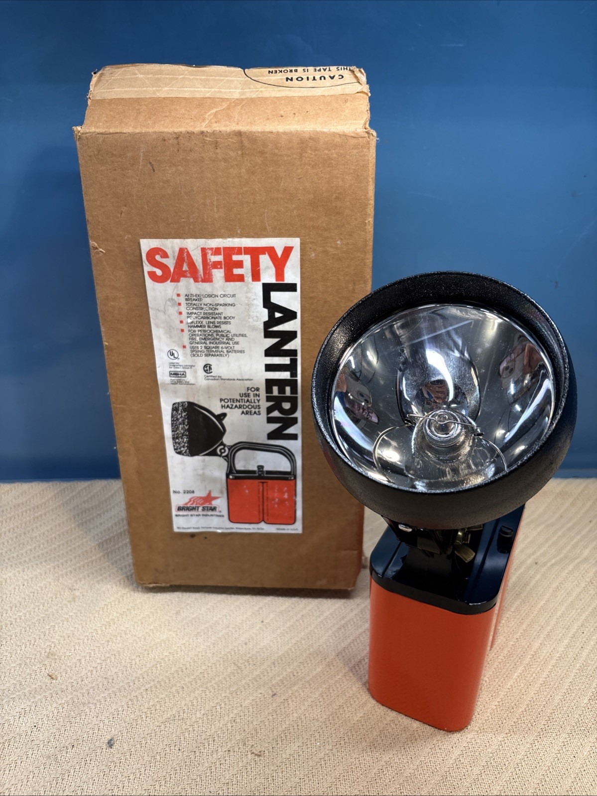 Bright Star 2208 Safety Orange Approved Industrial Lantern  2-6V NOT INCLUDED