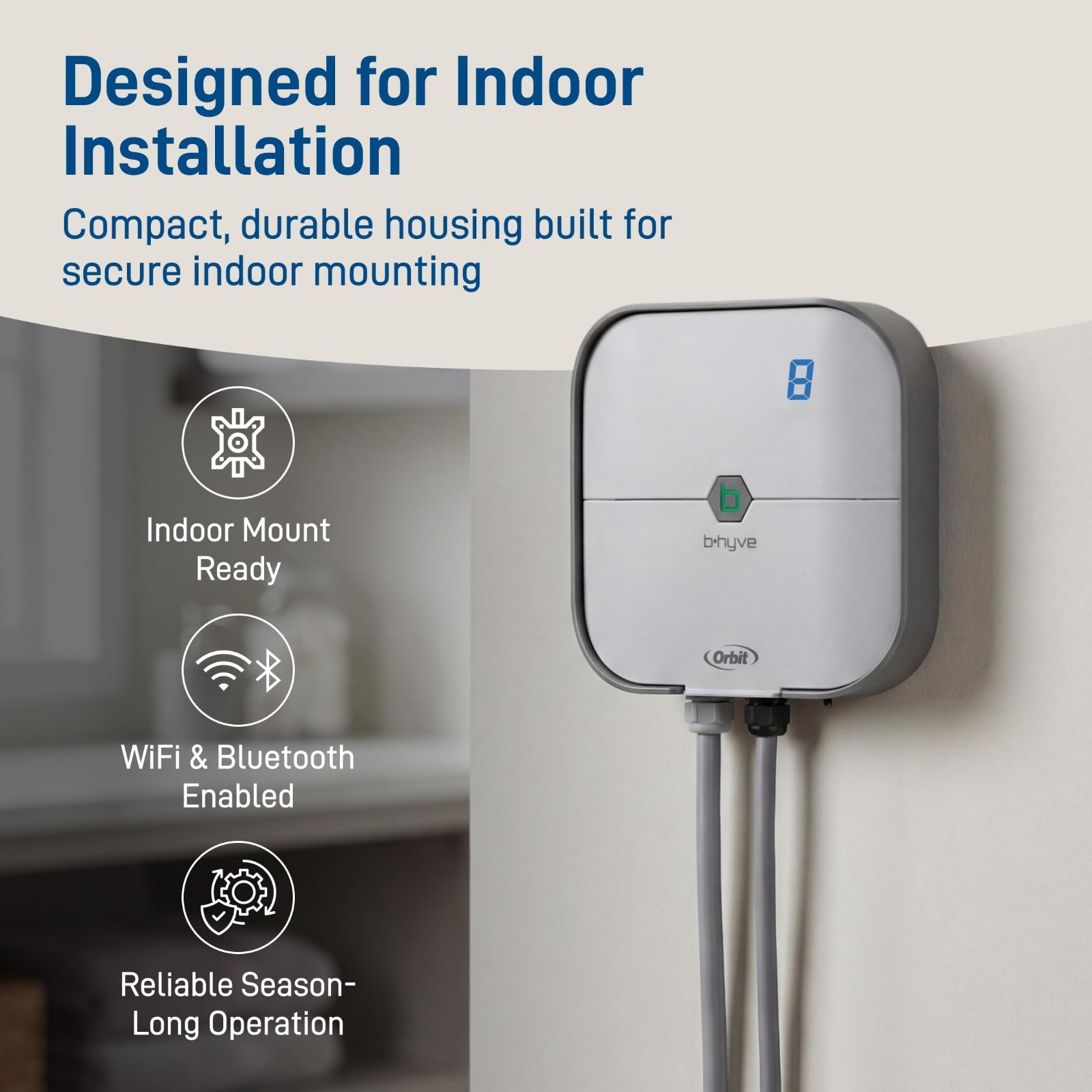 Smart WiFi Indoor Sprinkler Controller - 8-Zone Irrigation System - App Control,