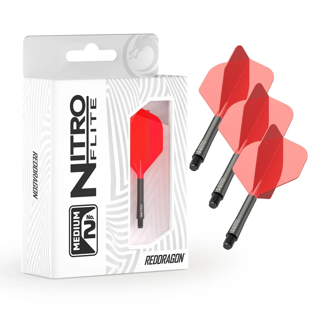 Red Dragon Nitro Flite Solid Black and Red