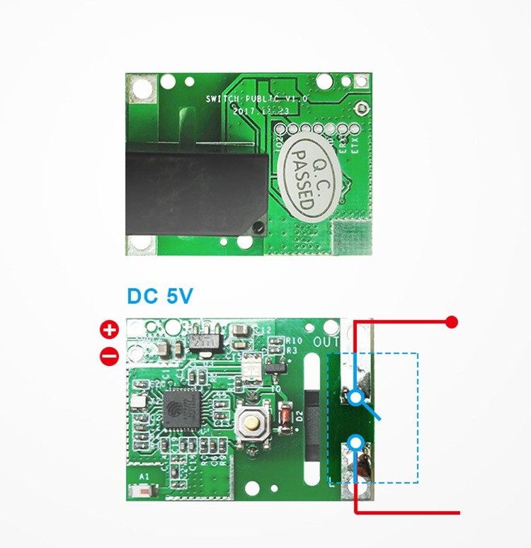 RE5V1C DC 5V WIFI 10A Relay Module PCB DIY Board Remote Control Main Board