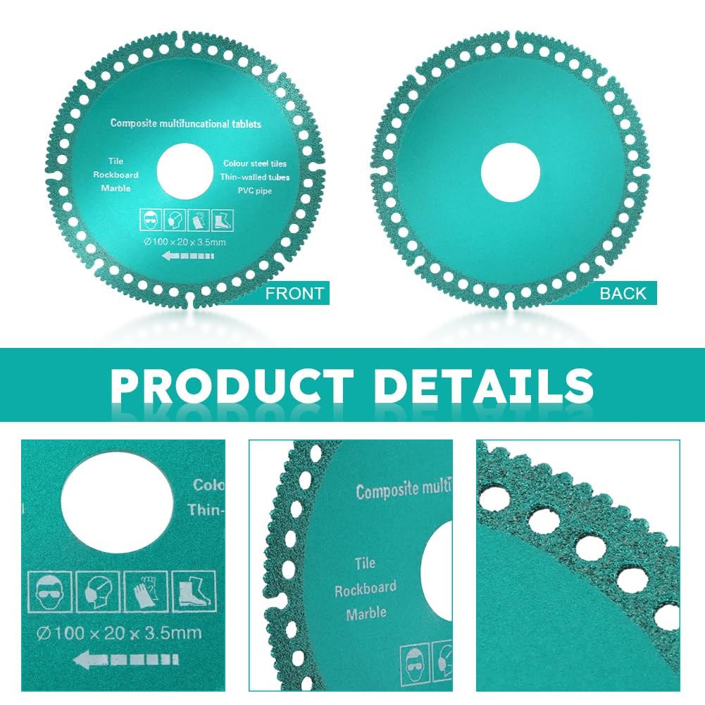 ‎5 Pack Indestructible Disc 2.0 Indestructible Disc for Angle Grinder Cut Green