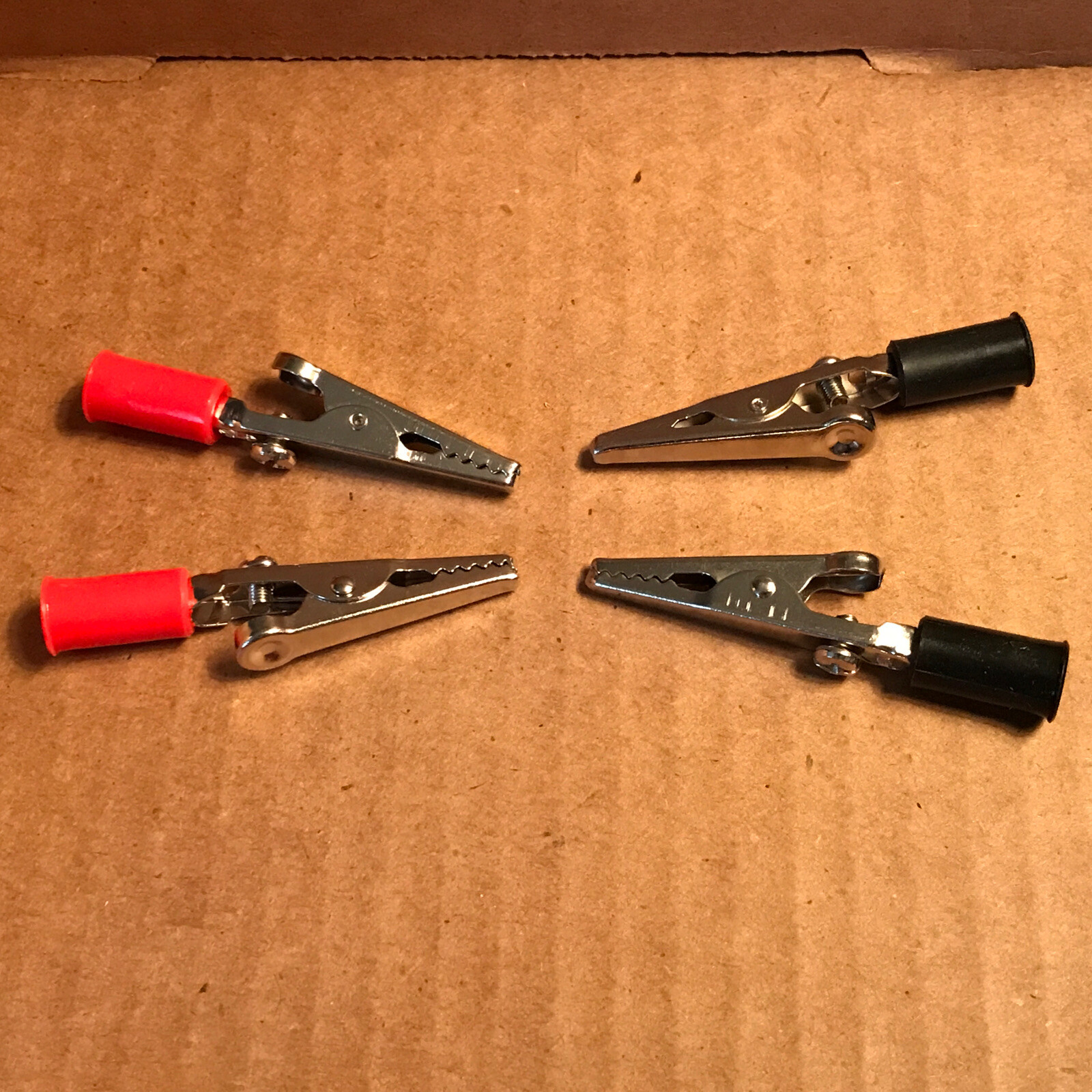 Metal Alligator Electrical Insulated Test Probes Qty-4 (NEW) Free Same Day Ship!
