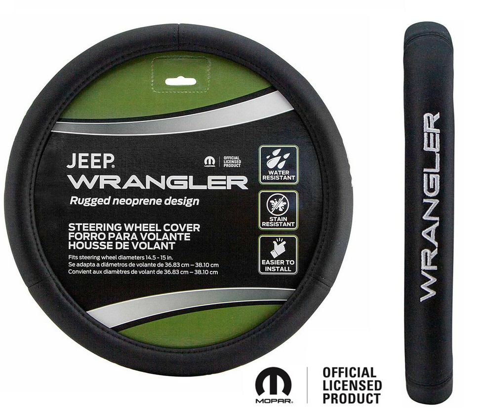 Jeep Wrangler JK JL Sahara Rubicon Neoprene Steering Wheel Cover FITS ALL GIFT🎁