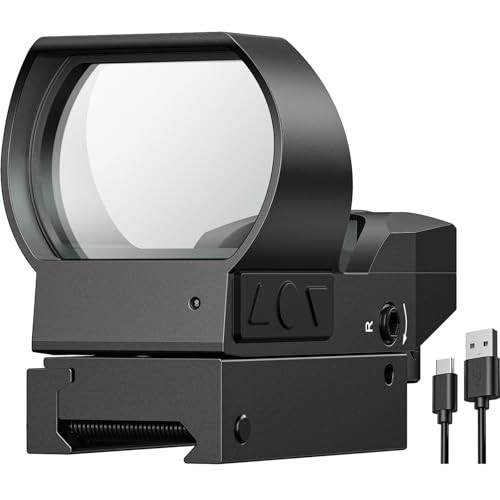 Rechargeable Motion Awake Multiple Reticle Red Green Dot Sight, 40mm (1.6")