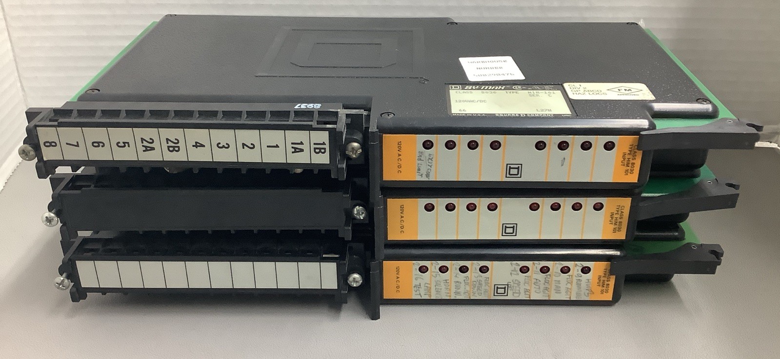 Lot Of 3 Square-D 8030 SYMAX 120VAC/DC Ser: C Input Module HIM-101 (b635)
