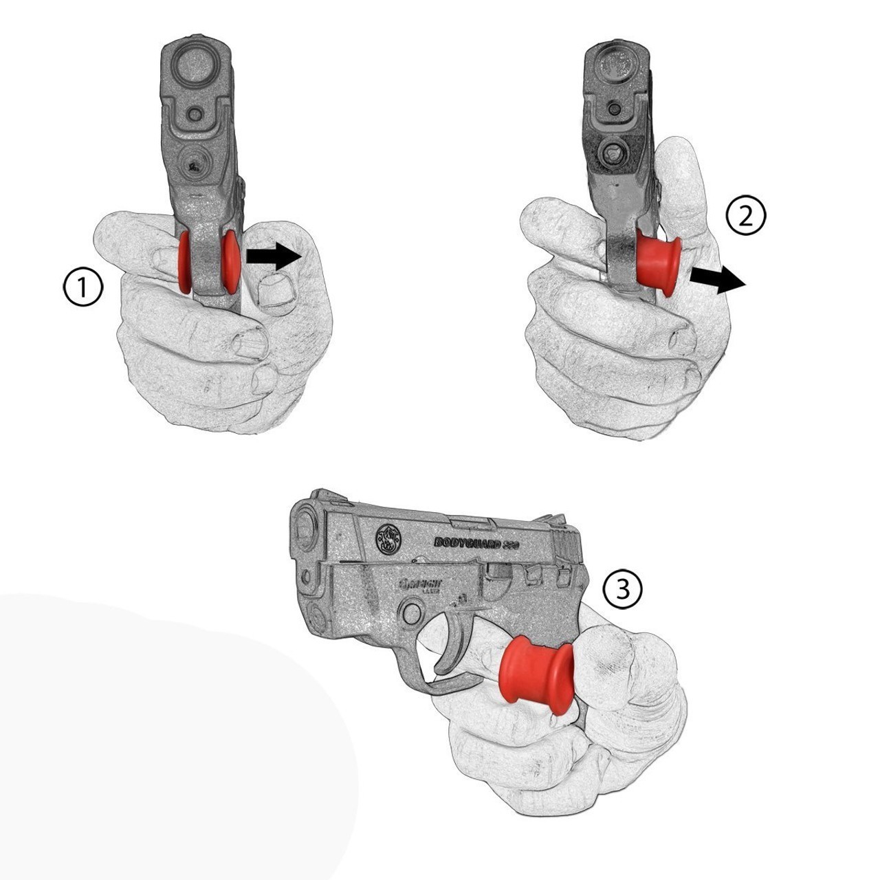 Garrison Grip Adjustable Micro Trigger Stop Fits Kel-Tec PF-9 Red (s22)