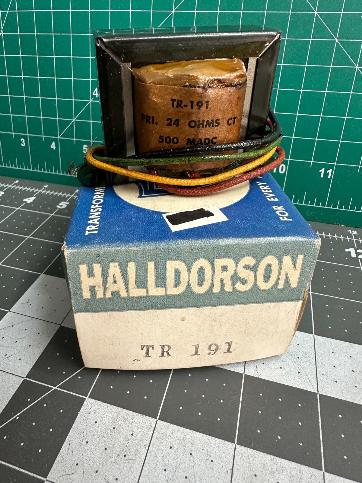 NOS Vintage Halldorson TR-191 Power Transformer 8-watt 24OHMS CT 4/8 500MADC