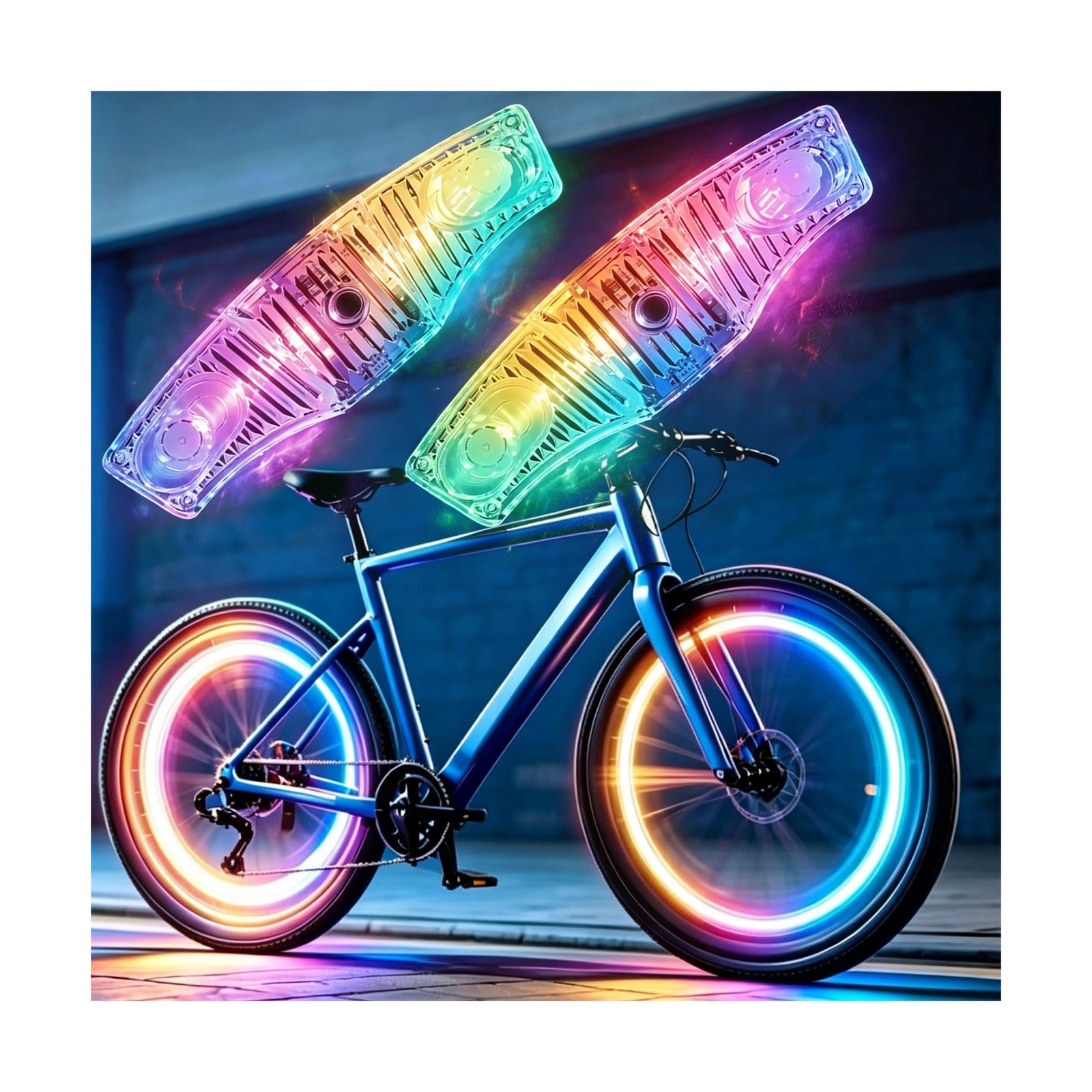 Bike Wheel Lights Rechargeable 2pcs, Bike Spoke Light Weatherpr... FAST USA SHIP