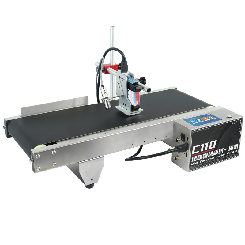 C110 Mini Conveyor Inkjet Printer for Food Packaging Date Coding
