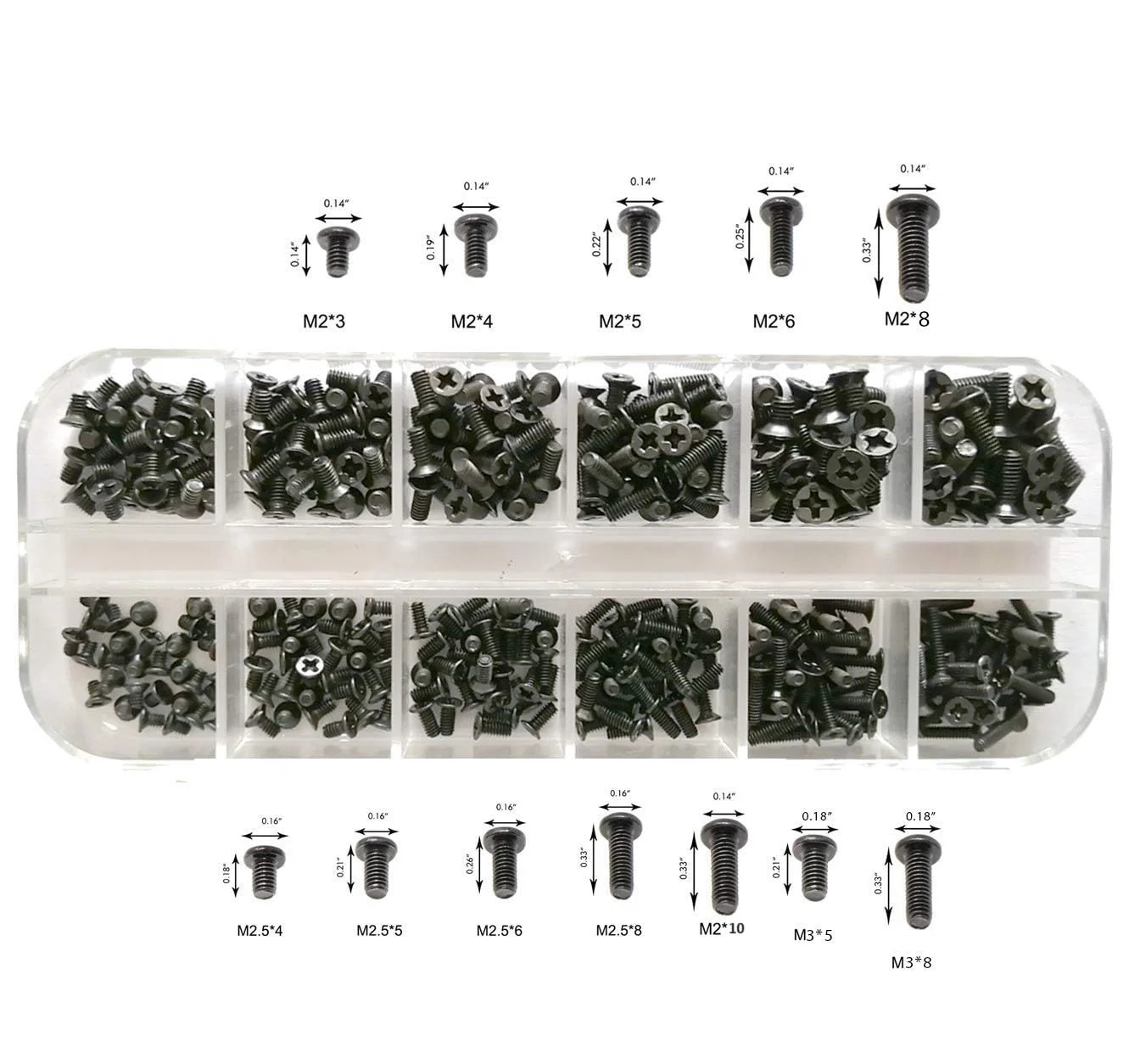 Easycargo 240pcs 12 Sizes Laptop Screws Kit, Notebook Computer Replacement Screw