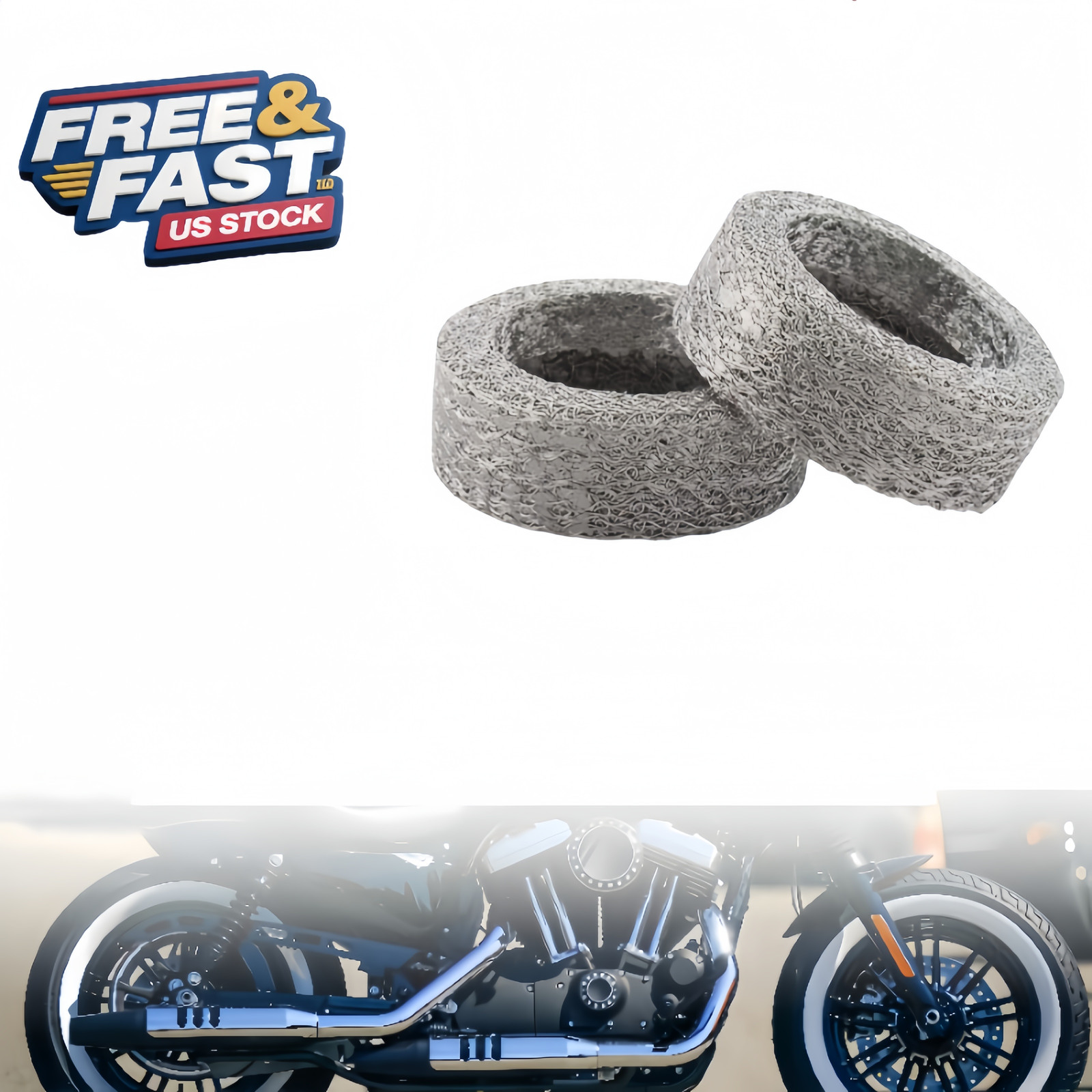 Exhaust Crossover Gaskets 65927-00 For Harley Softail FXST FLST 2000-2006 2-Pack