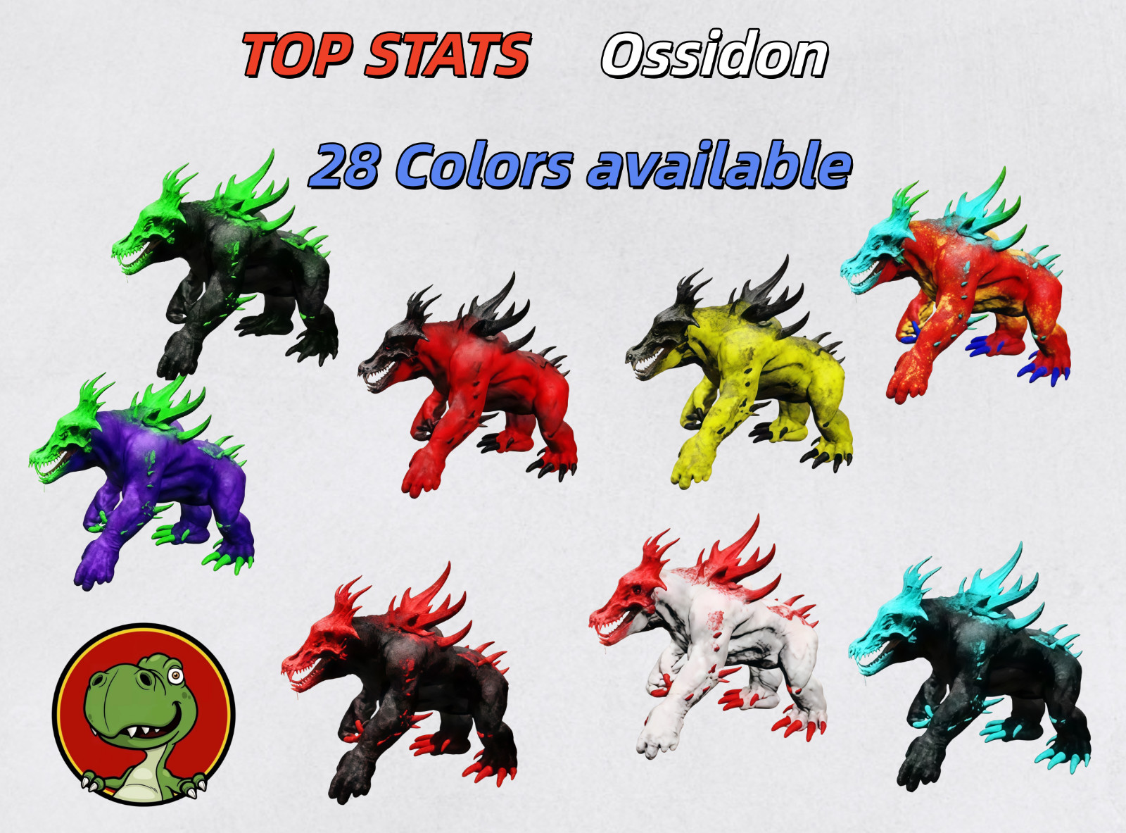 Ark Survival Ascended PVE Ossidon Top Stats  XBOX/PC/PS5